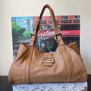 FENDI leather brown shoulder bag